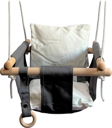 Dziecięca tekstylna huśtawka czarno-biała 2Kids Toys