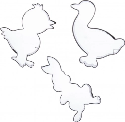 Zestaw stalowych wykrawaczy Wielkanoc 5–6 cm, 3 szt.