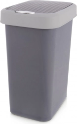 Plastowy kosz na śmieci 25 l szary