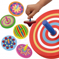 Kolorowy drewniany bączek VIGA