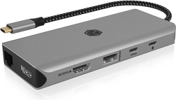 ICY BOX stacja dokująca USB‑C 12 w 1 z PD 100 W i 2× HDMI