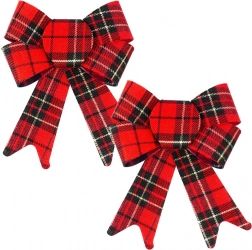 Zestaw świątecznych tekstylnych kokard 13 × 17 cm, 2 szt.