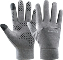 Szare rękawice sportowe