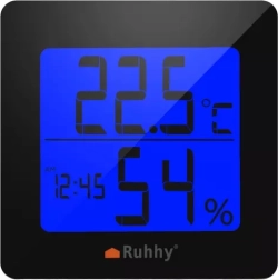 Stacja meteorologiczna 5 w 1 z termometrem, higrometrem, zegarem, budzikiem i kalendarzem RUHHY