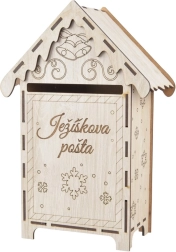 Drewniana skrzynka pocztowa dla Dzieciątka Jezus
