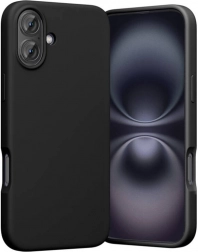 Silikonowe etui Vention do iPhone 16 Plus z MagSafe, czarne