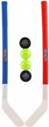 Dziecięcy plastikowy kij hokejowy z krążkiem i piłeczką