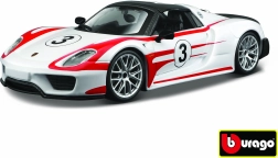 Metalowy model auta 1:24 Porsche 918 Weissach – biały