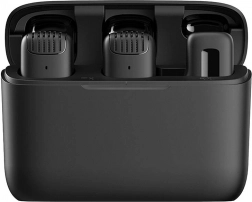 Bezprzewodowe mikrofony krawatowe APEXEL APL-MIC008 z etui ładującym (USB‑C), 2 szt.