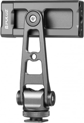 Obrotowy uchwyt telefonu Puluz z uniwersalnym mocowaniem 1/4 w kolorze czarnym