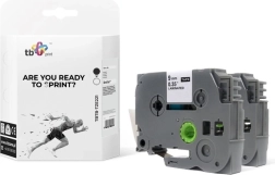 Taśma do etykieciarek Brother, czarny nadruk na białym tle, 9 mm x 8 m, 2 szt.