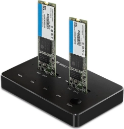 Stacja dokująca dla 2× SSD M.2 SATA (NGFF) z USB‑C Qoltec