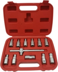 Zestaw nasadek do korków spustowych oleju, 12 szt.