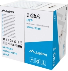 Kabel sieciowy LAN 100 m szary