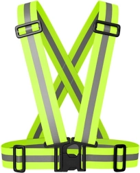 Ag590 kamizelka odblaskowa z uprzężą zielona