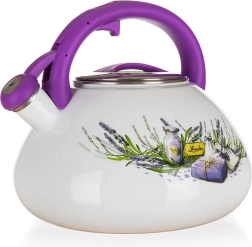 Emaliowany czajnik gwizdający Lawenda 3 l, średnica 22,5 cm