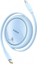 Retrakcyjny kabel ładujący Baseus Free2Pull USB‑C do Lightning 20W niebieski