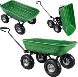 Ogrodowy wózek transportowy z wywrotną, wyjmowaną skrzynią 120 kg