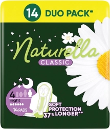 Naturella Classic podpaski higieniczne Night ze skrzydełkami 14 szt.