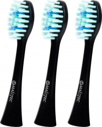Wymienne głowice do szczoteczki sonicznej TOOTHIE X1, czarne, 3 szt.