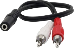 Adapter Jack 3,5 mm na 2x RCA do połączeń audio
