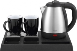 Czajnik hotelowy 1,2 l ze stali nierdzewnej z tacką powitalną ADLER AD 1354