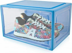 zestaw 3 szt. pudełek na buty organizer, niebieski