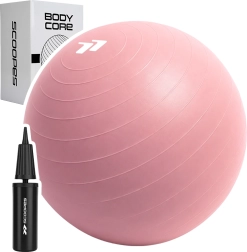 Piłka gimnastyczna BodyCore 65 cm różowa - 1 sztuka