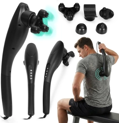 Ręczny wibrujący masażer 20 W z 5 wymiennymi głowicami ModernHome