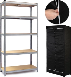 Metalowy regał 180 × 90 × 40 cm z pokrowcem gratis Humberg