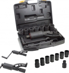 planetarna przekładniowa ściągarka do kół TIR 1:58, 5500 Nm, 7 nasadek 24–38 mm