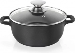 Garnek granitowy ze szklaną pokrywką GRANDE 16 cm, 1,4 l