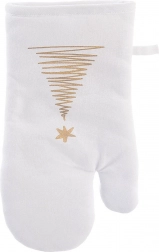 Bawełniana kuchenna rękawica z magnesem, choinka 32,5 cm