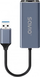 Savio USB-A na RJ‑45 gigabitowy adapter ethernetowy