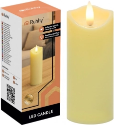 LED świeczka 12,5 × 5 cm z migoczącym płomieniem, ciepła biel