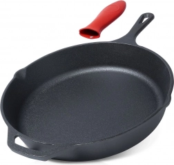 żelazna patelnia z silikonowym rękawem CAST LINE 30 cm