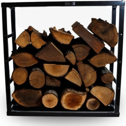 Stojak na drewno opałowe Bituxx – smukły stalowy design 100 cm