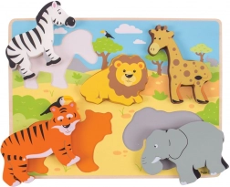 Układanka wkladana safari Bigjigs Toys