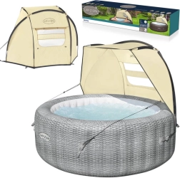 Zadaszenie SPA chroniące przed wiatrem i słońcem