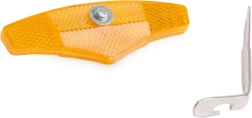Pomarańczowe odblaski do szprych rowerowych 110 × 35 mm, 2 szt.