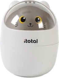 Mini kosz na śmieci na biurko szara kotka