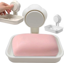 Ścienna mydelniczka łazienkowa z przyssawką