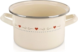 Emaliowany garnek Tonca 18 cm, 2 l, kremowy