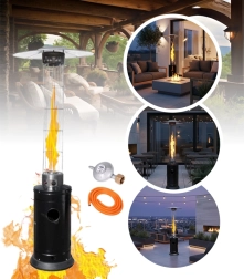 Zewnętrzny gazowy ogrzewacz tarasowy z widocznym płomieniem 5000–12500 W