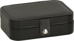 podróżna szkatułka na biżuterię z organizerem – czarna