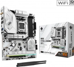 Biała płyta główna B650 Steel Legend WiFi AM5 ATX