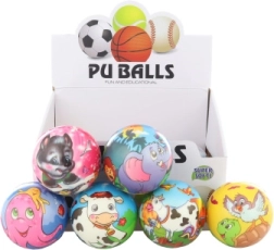 Miękka piłeczka ze zwierzątkami 10 cm