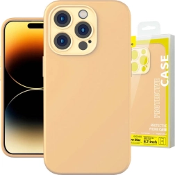 Baseus Liquid Silica Gel etui do iPhone 14 Pro Max + szkło hartowane i zestaw czyszczący – Sunglow