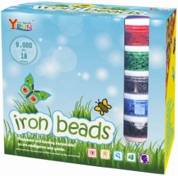 Koraliki do zaprasowywania 9000 szt., zestaw 18 kolorów