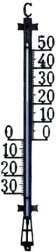 Zewnętrzny termometr ścienny 50 cm, czarny